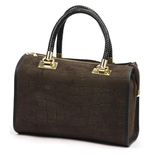 Skórzany kuferek Camilla PREMIUM 10.019 CROCO z paskiem