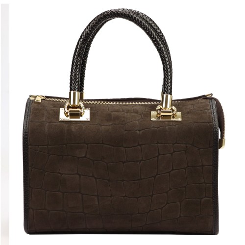 Skórzany kuferek Camilla PREMIUM 10.019 CROCO z paskiem