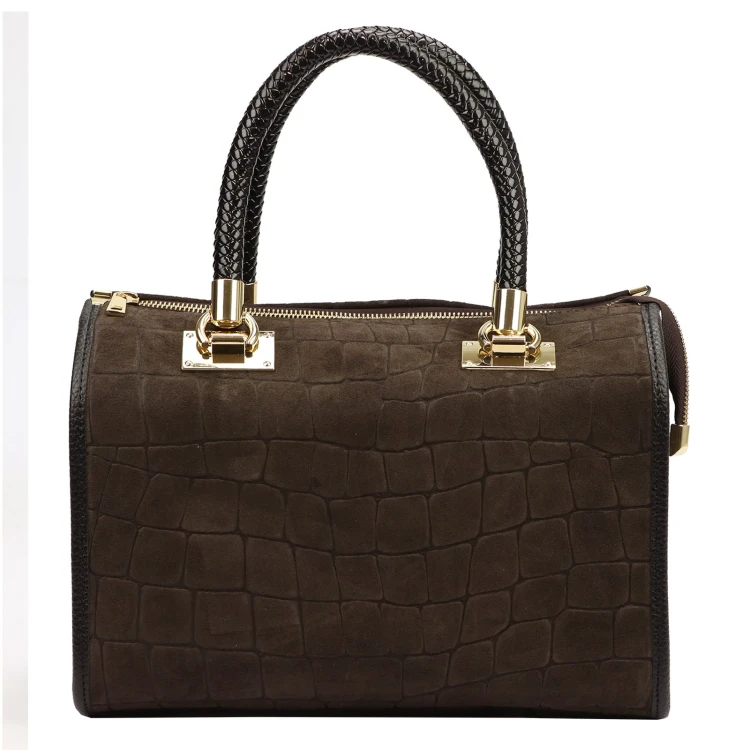 Skórzany kuferek Camilla PREMIUM 10.019 CROCO z paskiem