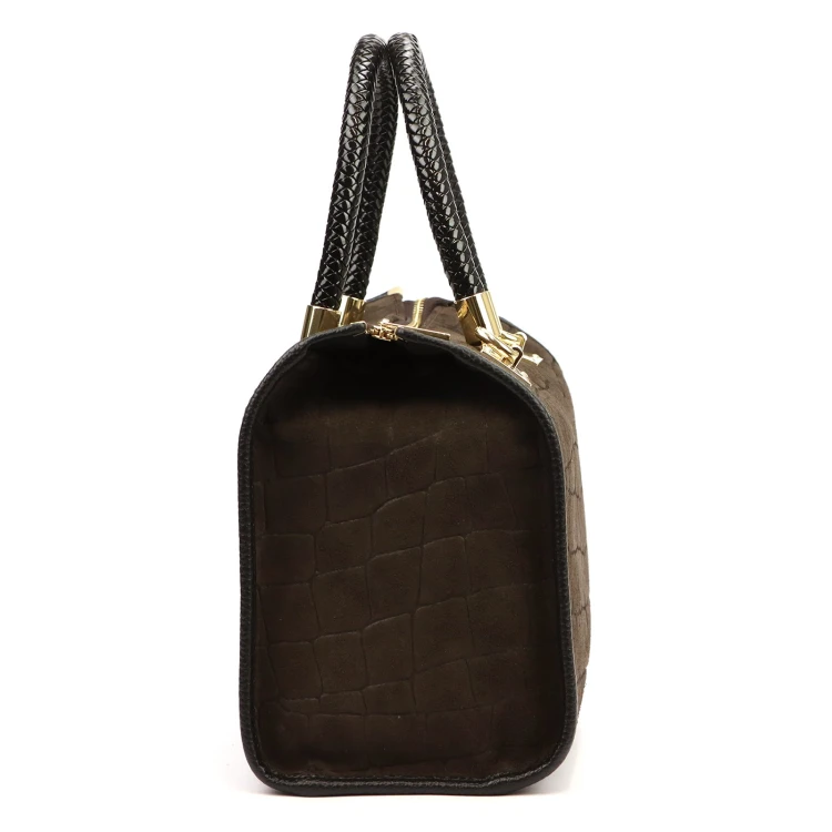 Skórzany kuferek Camilla PREMIUM 10.019 CROCO z paskiem