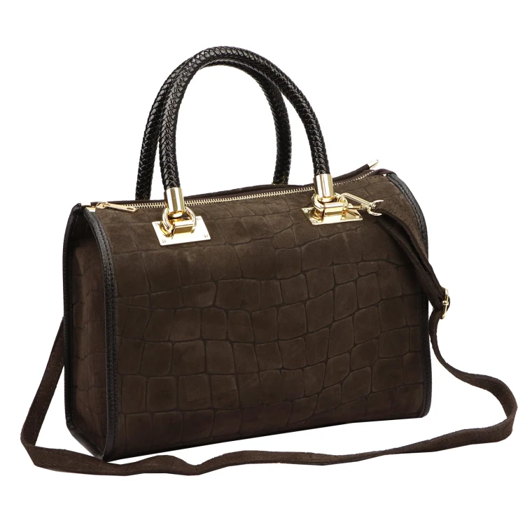 Skórzany kuferek Camilla PREMIUM 10.019 CROCO z paskiem