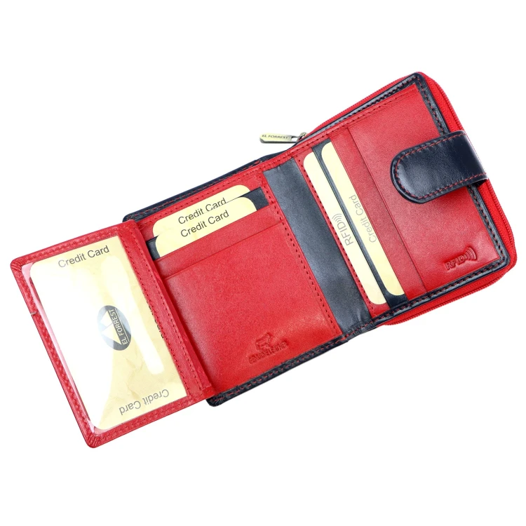 EL FORREST 820-34 RFID — granatowy + czerwony — zdjęcie 6