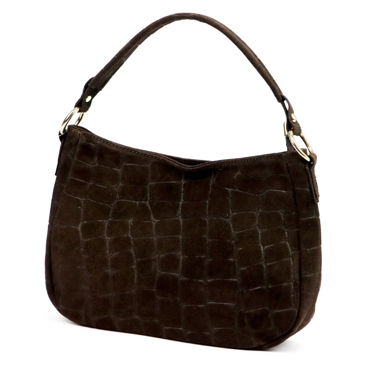 Luka 24-085 CROCO GOLD — ciemny brąz — zdjęcie 1