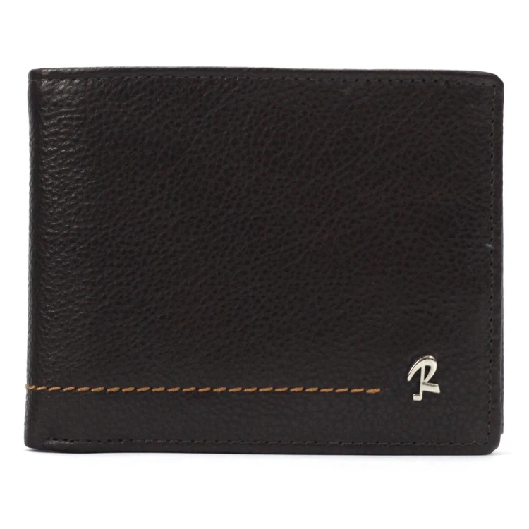 Portfel męski skórzany N992-RVT Black+Navy