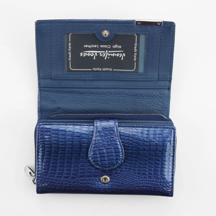 Prezent na Dzień Kobiet. Portfel damski lakierowany skórzany Jennifer Jones