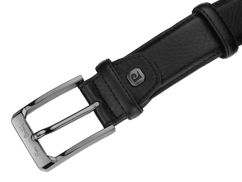 męski pasek z prawdziwej skóry Pierre Cardin 5011 ROB01 BLACK