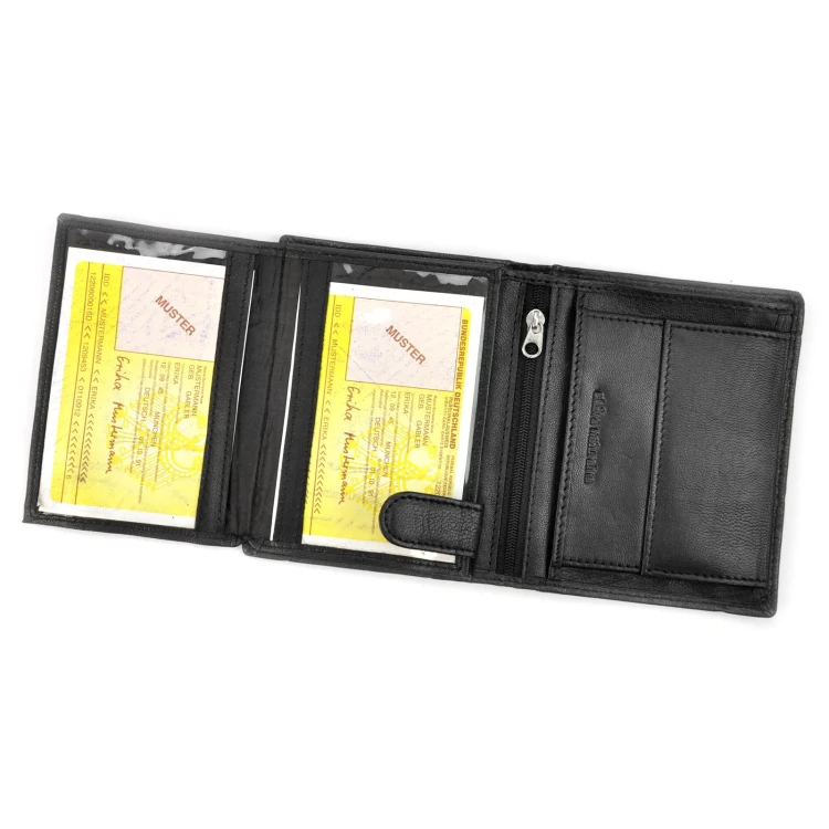 Norwegia, skórzany męski portfel Money Kepper SN5601 RFID