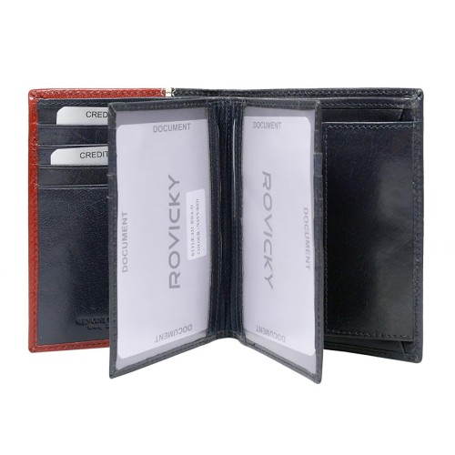 Rovicky 331-RBA-D RFID — granatowy + czerwony