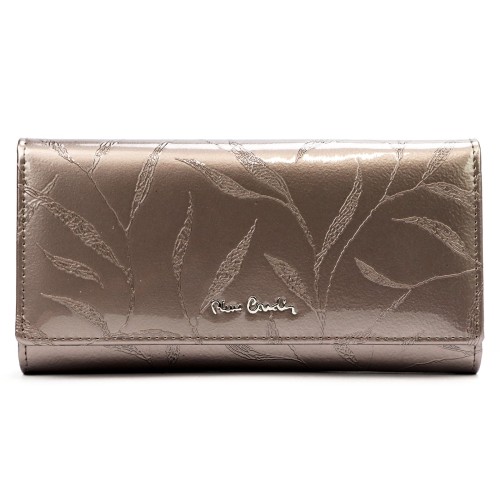 Lakierowany damski portfel z naturalnej skóry Pierre Cardin 02 LEAF 122