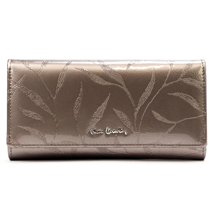 Lakierowany damski portfel z naturalnej skóry Pierre Cardin 02 LEAF 122