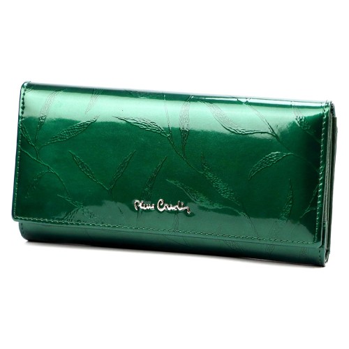Lakierowany damski portfel z naturalnej skóry Pierre Cardin 02 LEAF 122