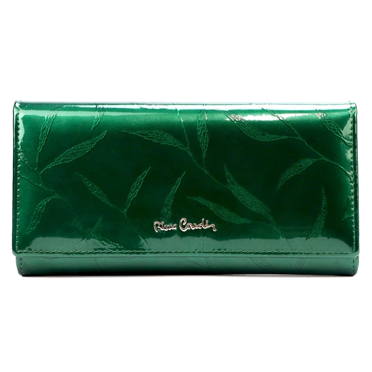 Lakierowany damski portfel z naturalnej skóry Pierre Cardin 02 LEAF 122