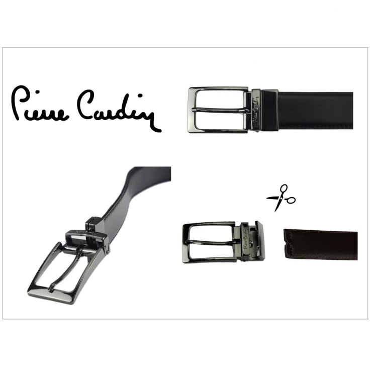 męski pasek z prawdziwej skóry Pierre Cardin FWJX5 DOUBLE