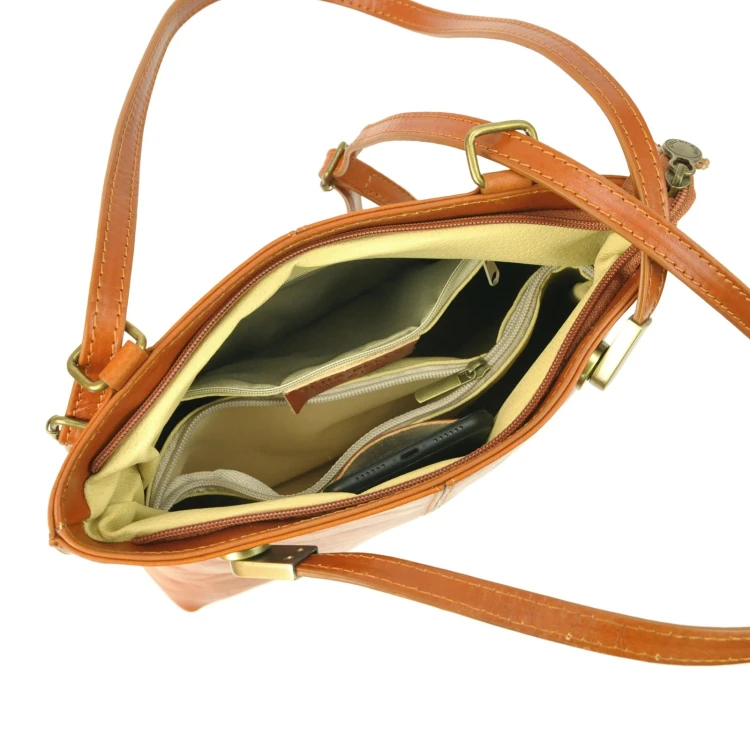 Florence torebka-plecak skóra naturalna damski torebka na ramię kieszenie