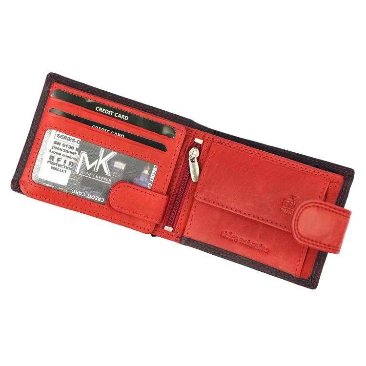Skórzany męski portfel Money Kepper SN5130B MCN  RFID
