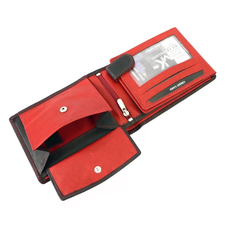 Skórzany męski portfel Money Kepper SN5600 RFID