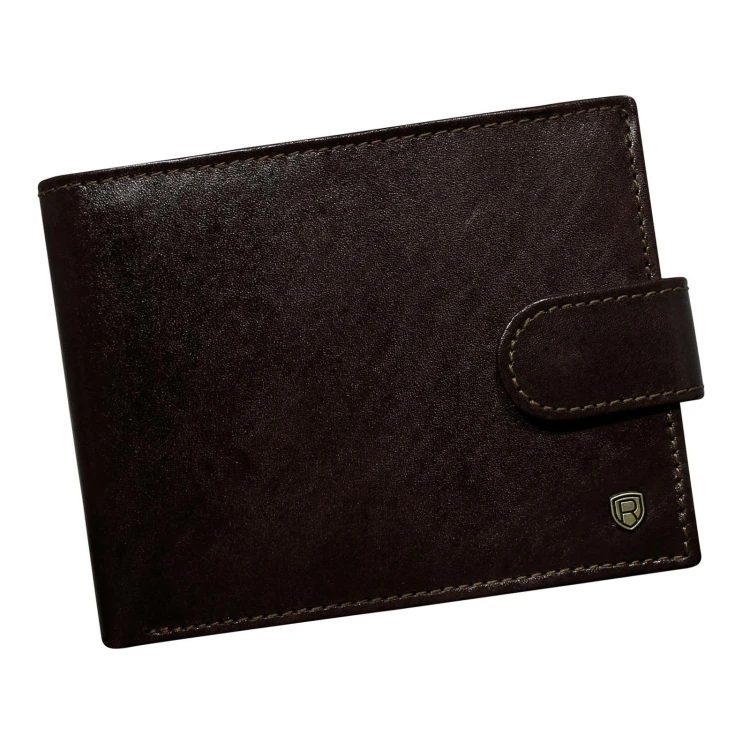 Skórzany portfel męski z ochroną RFID Protect — Rovicky