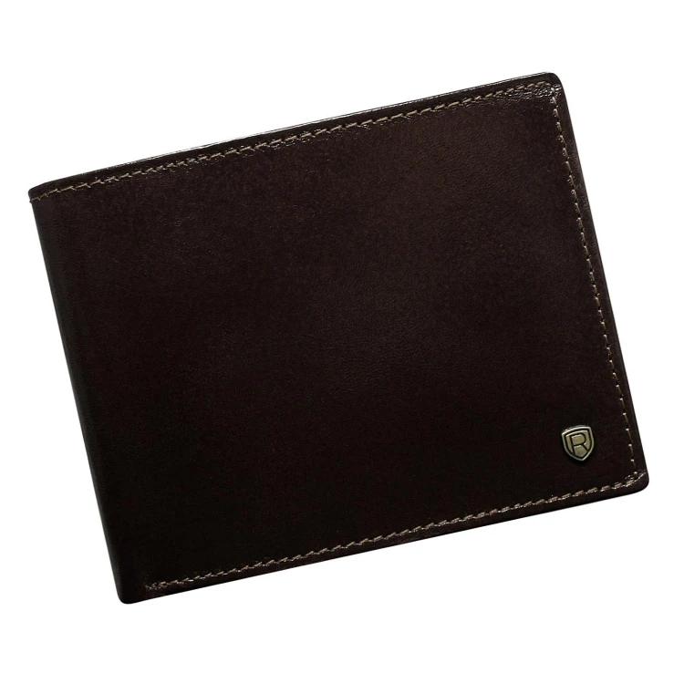 Skórzany portfel męski z ochroną RFID Protect — Rovicky