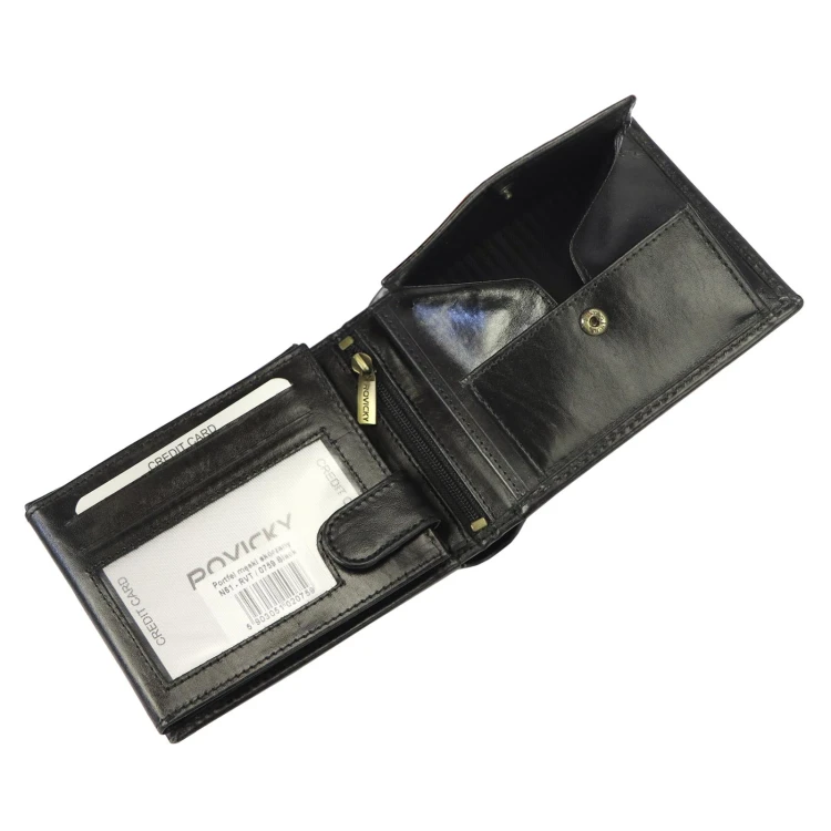 Skórzany portfel męski z ochroną RFID Protect — Rovicky