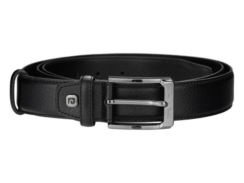 męski pasek z prawdziwej skóry Pierre Cardin 5011 ROB01 BLACK