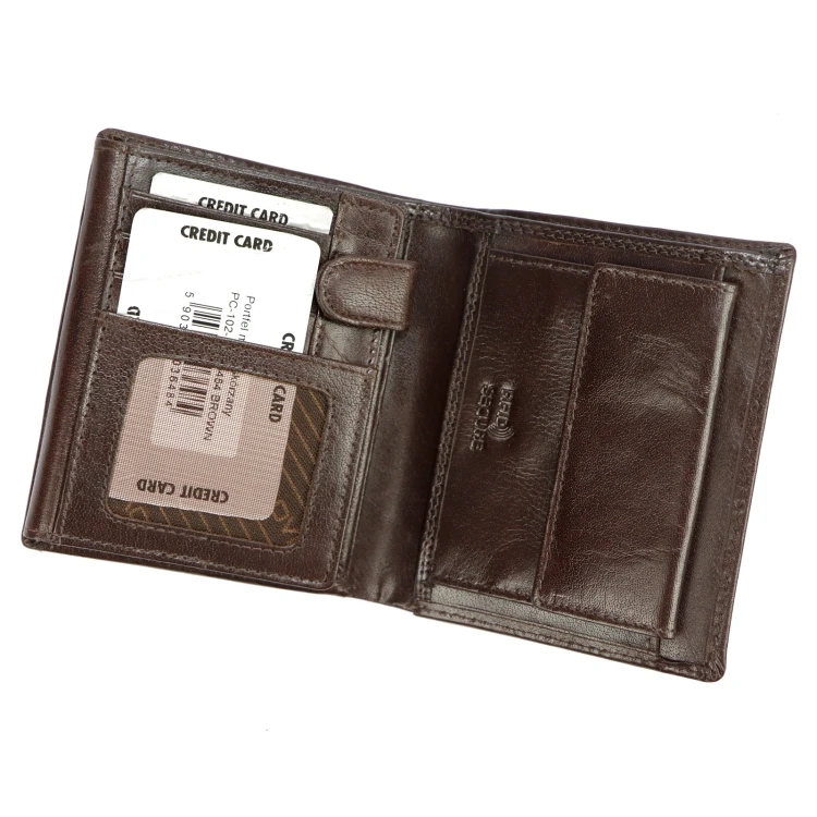 Skórzany męski portfel Rovicky PC-102-BAR RFID