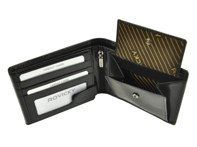 Skórzany męski portfel Rovicky PC-103-BAR RFID