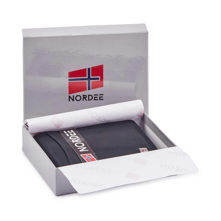 Skórzany męski portfel Nordee GW-2213 RFID