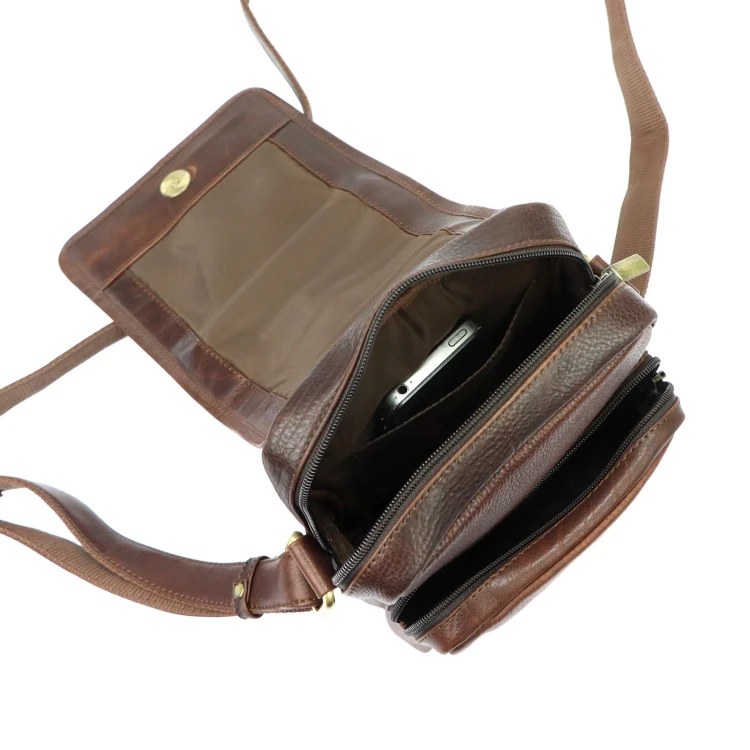 Saszetka męska z naturalnej skóry Money Kepper HN2021