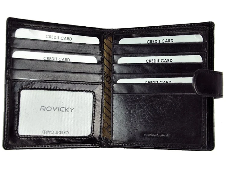 Skórzany męski portfel Rovicky PC-106L-BAR