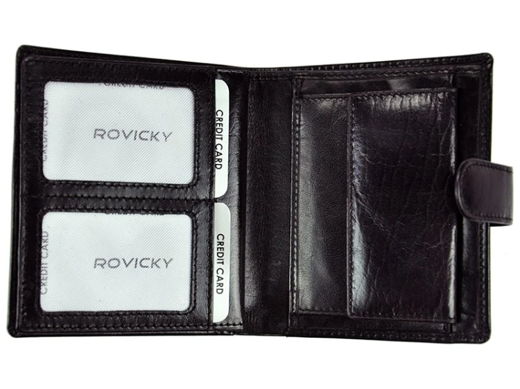 Skórzany męski portfel Rovicky PC-106L-BAR