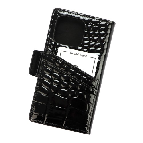 Lakierowane etui skórzane MiaMore L1781 do iPhone 13 Pro