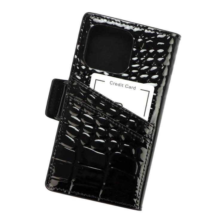 Lakierowane etui skórzane MiaMore L1781 do iPhone 13 Pro