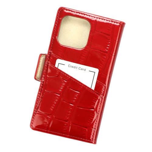 Lakierowane etui skórzane MiaMore L1781 do iPhone 13 Pro