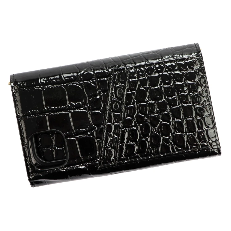Lakierowane etui skórzane MiaMore L1784 do iPhone 11 z łańcuszkiem