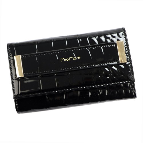 Lakierowane etui skórzane MiaMore L1784 do iPhone 12 Pro z łańcuszkiem