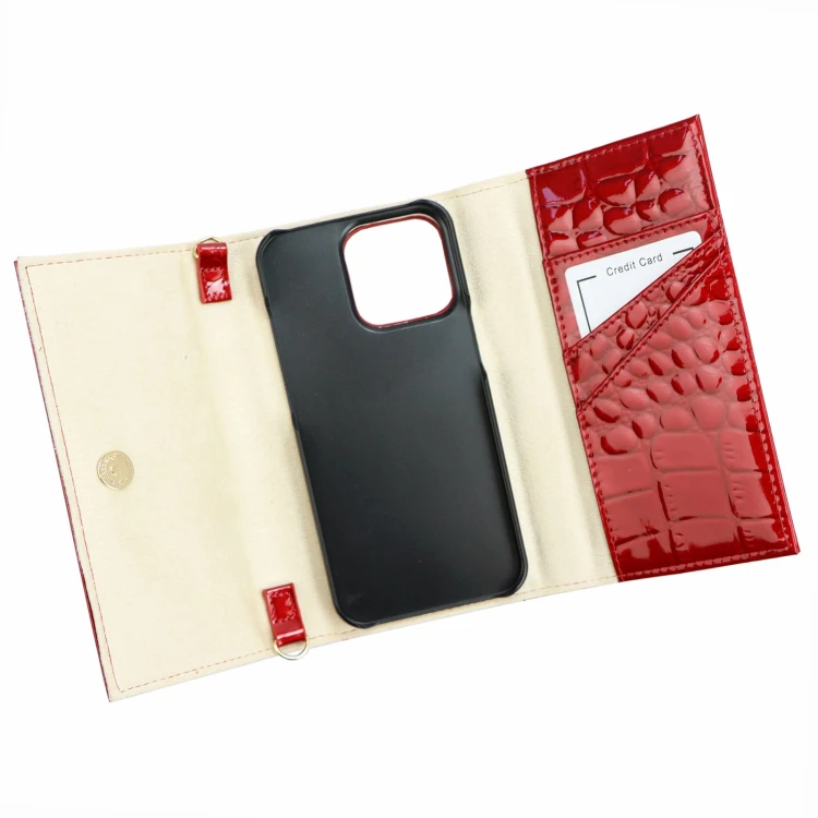 Lakierowane etui skórzane MiaMore L1784 do iPhone 13 Pro